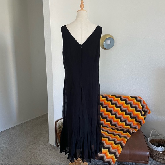 Y2K Eva Blue Glam Fairycore Beaded Floral Maxi Dress - Picture 11 of 14